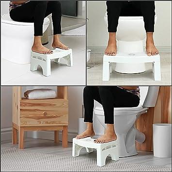 Plastic Foldable Anti-Constipation Potty Training Stool with Air Freshener Slot 0jyzfu-7t