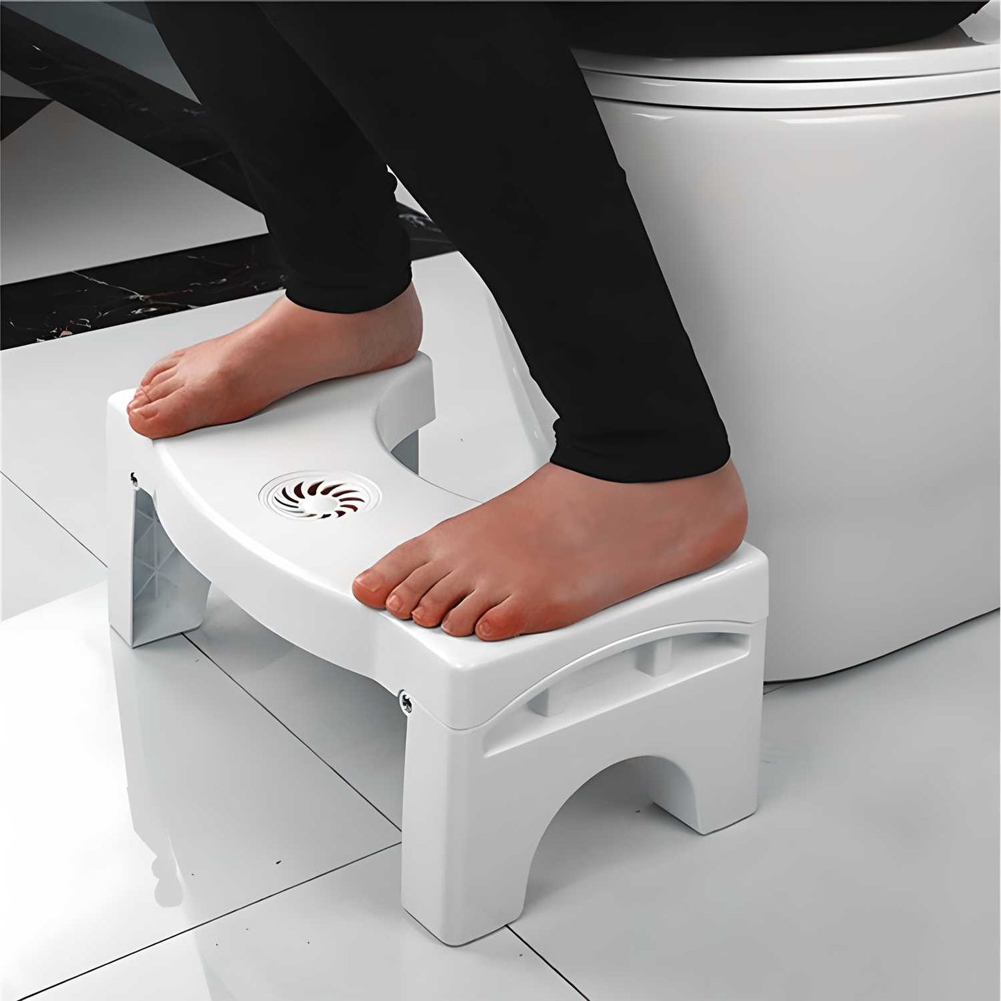 Plastic Foldable Anti-Constipation Potty Training Stool with Air Freshener Slot 0jyzfu-7t