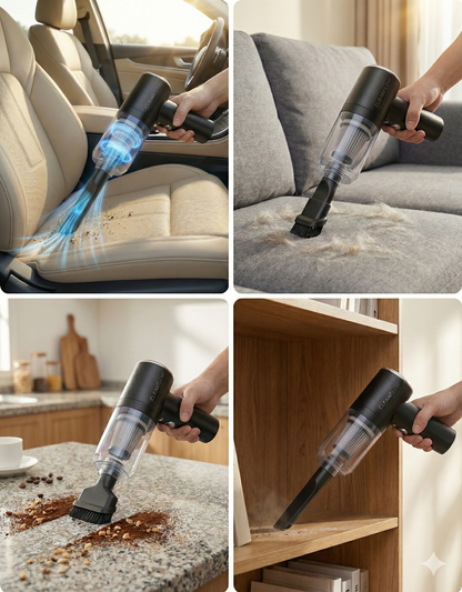 Portable Turbo Car Vacuum Cleaner – Powerful Suction + Dust Blower (2-in-1) 🔥🔥 BEST SELLER