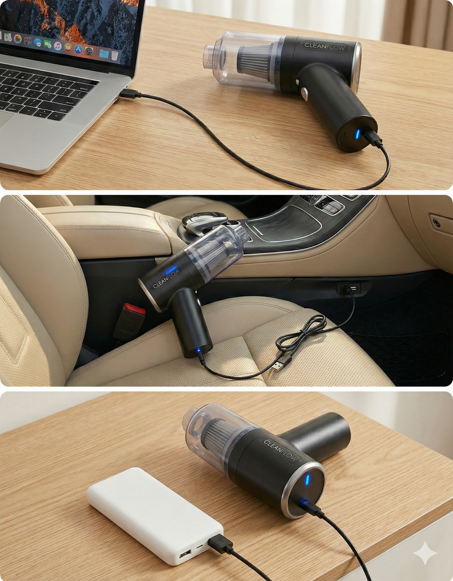 Portable Turbo Car Vacuum Cleaner – Powerful Suction + Dust Blower (2-in-1) 🔥🔥 BEST SELLER