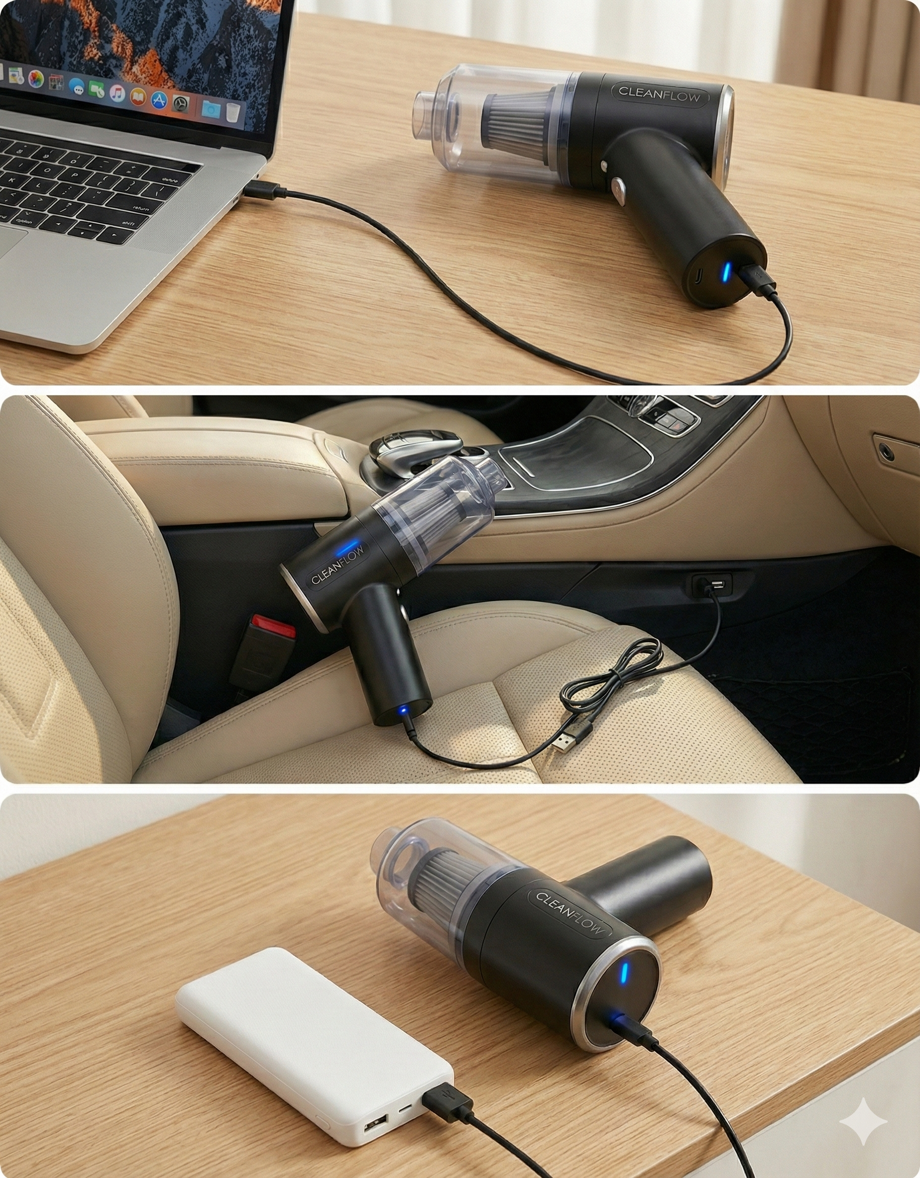 Portable Turbo Car Vacuum Cleaner – Powerful Suction + Dust Blower (2-in-1) 🔥🔥 BEST SELLER