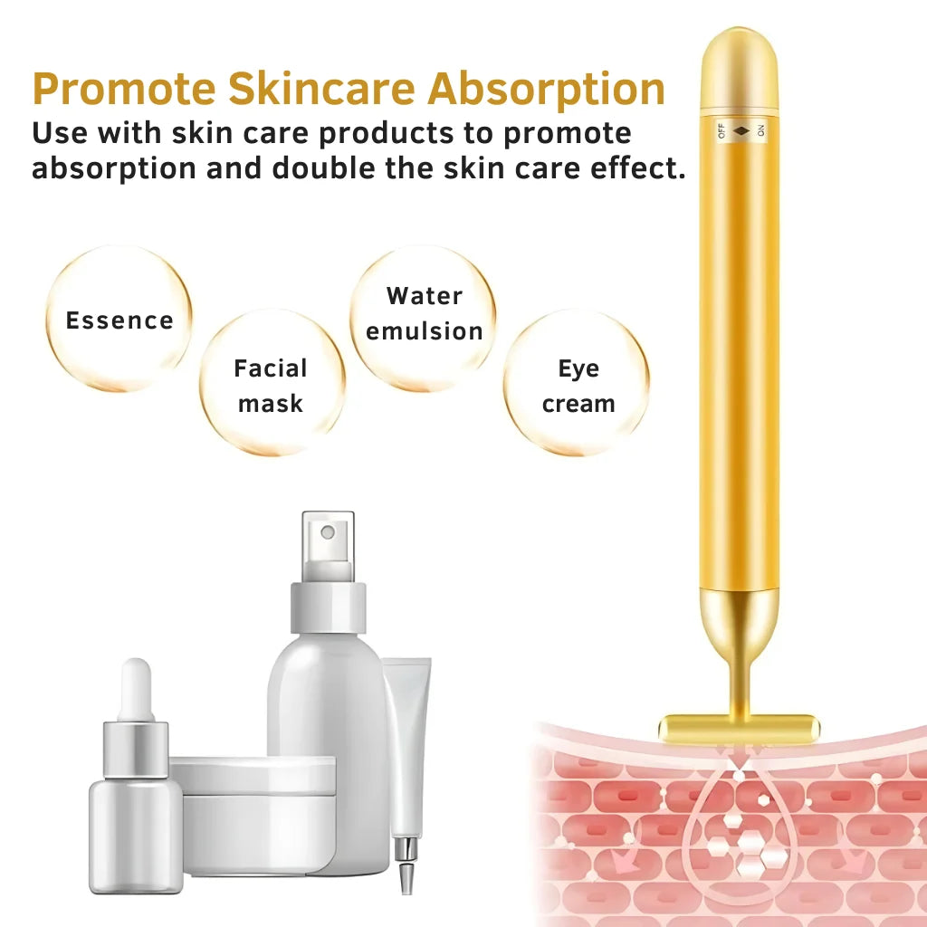 24K Gold Facial Massager – Reduce Wrinkles & Glow in 2 Minutes a Day 🔥🔥 BEST SELLER